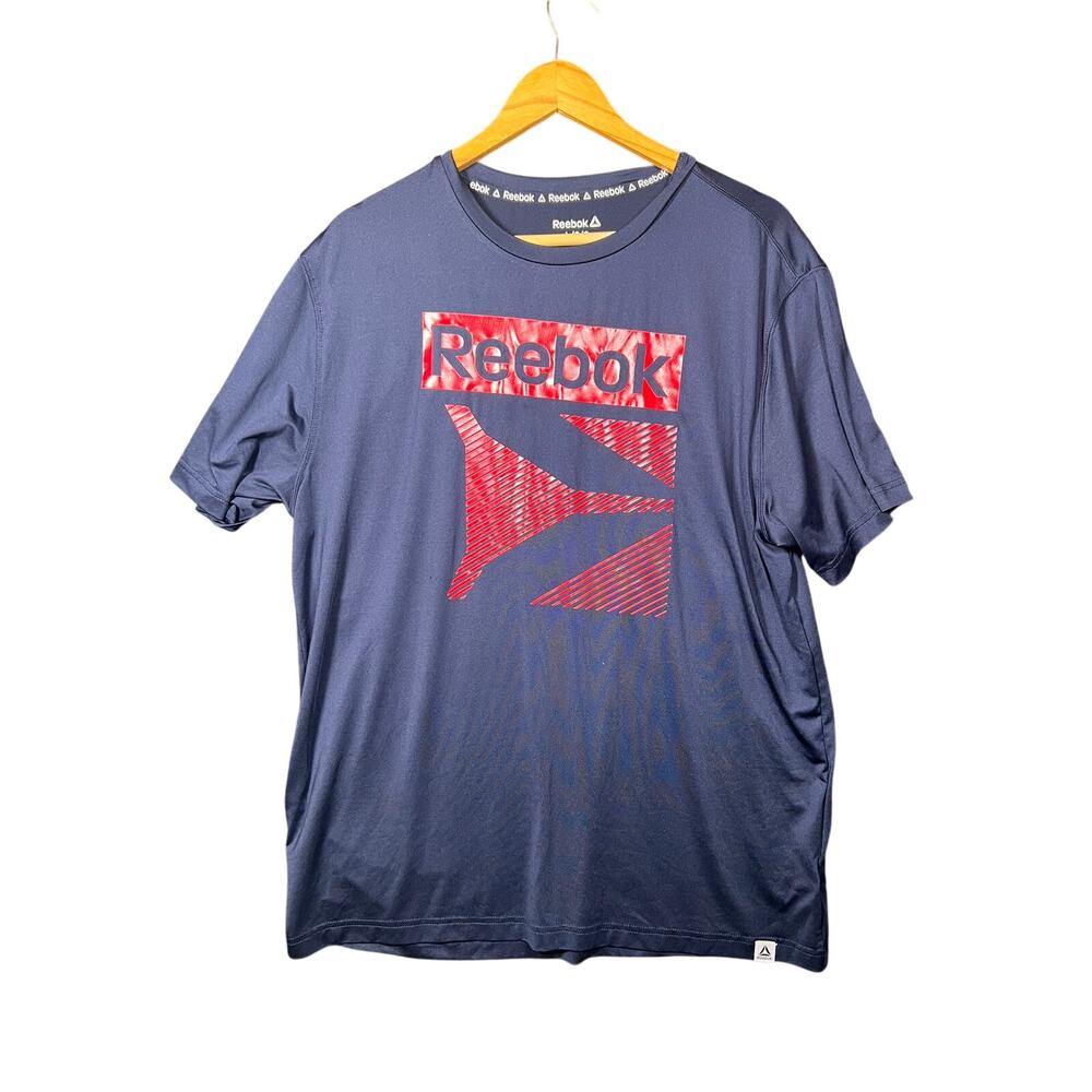 Reebok Mens Athletic Activewear T-Shirt Dark Blue Size L
